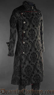 Black Brocade Japanese Officer Coat