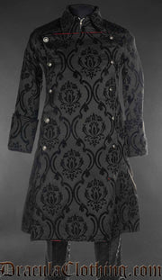 Black Brocade Japanese Officer Coat