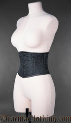 Black Brocade Laceless Corset