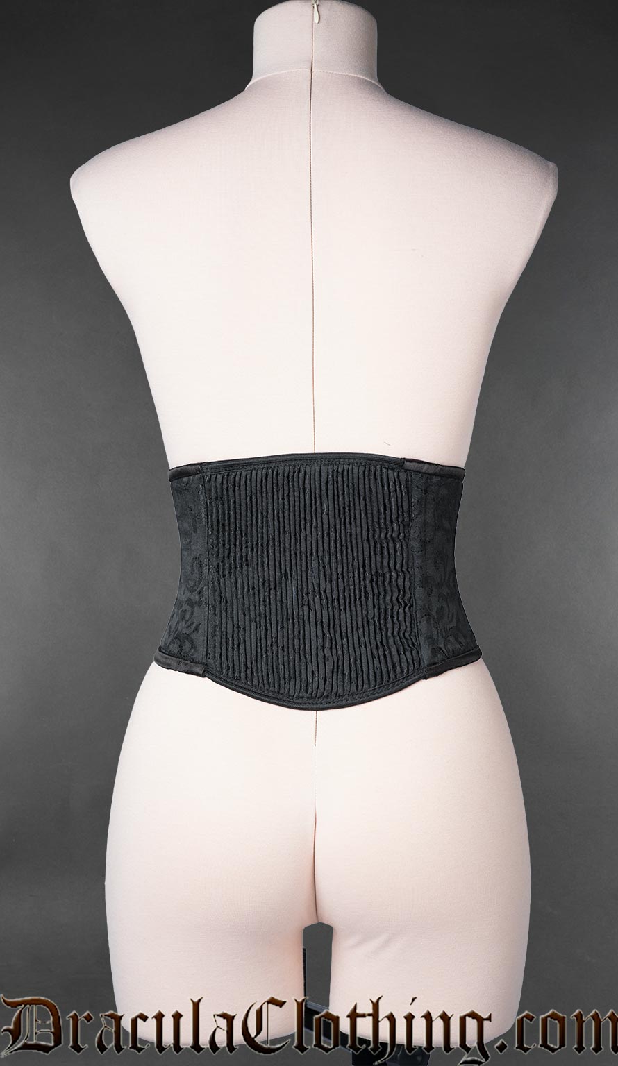 Black Brocade Laceless Corset – DraculaClothing