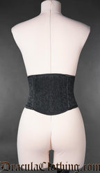 Black Brocade Laceless Corset