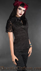 Black Brocade Ladies Vest