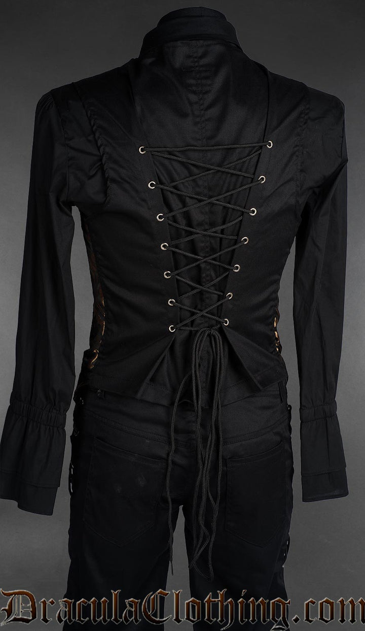 Gold Brocade Long Vest