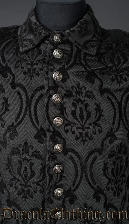 Black Brocade Admiral Coat