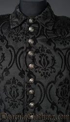 Black Brocade Admiral Coat