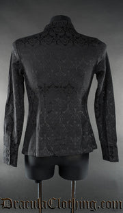 Black Brocade Naval Shirt