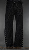 Black Brocade Officer Pants