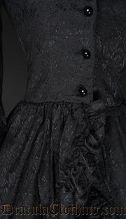 Black Brocade Queen Dress