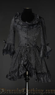 Black Brocade Queen Dress