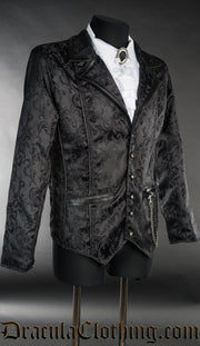 Black Brocade Tesla Jacket