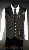 Black Brocade Tesla Vest