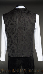 Black Brocade Tesla Vest