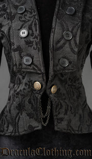 BLACK BROCADE TITANIA JACKET