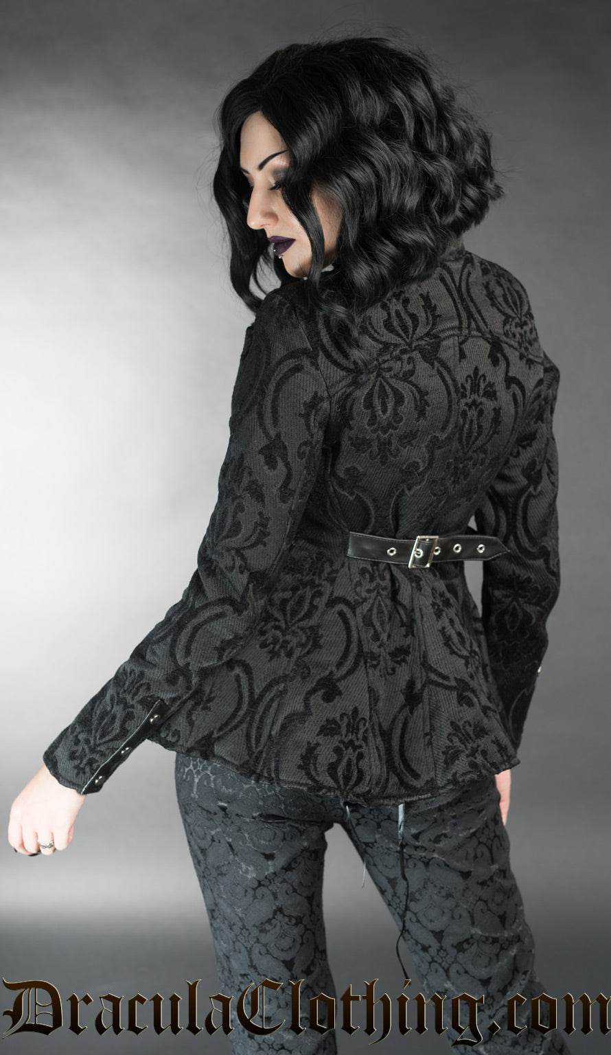 Black Brocade Vendetta Jacket