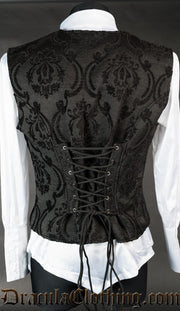 Black Brocade Vest