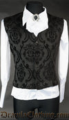 Black Brocade Vest