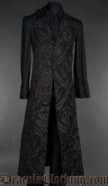 Black Brocade Vest Coat