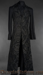 Black Brocade Vest Coat
