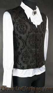 Black Brocade Vest