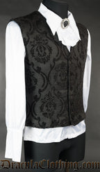 Black Brocade Vest