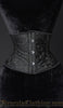 Black Brocade Waist Cincher front