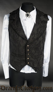 Black Brocade Waistcoat