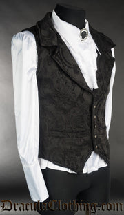 Black Brocade Waistcoat