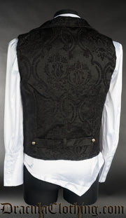 Black Brocade Waistcoat