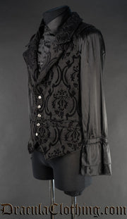 Black Brocade Waistcoat