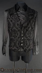 Black Brocade Waistcoat