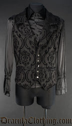 Black Brocade Waistcoat