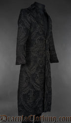 Black Chenille Brocade Coat