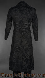 Black Chenille Brocade Coat