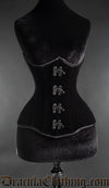 Black Clasp Velvet Extreme Waist Corset