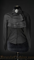 BLACK COTTON MARQUESS BLOUSE