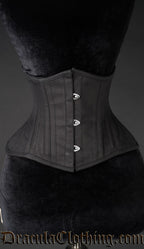 Extreme waist cincher made with black cotton