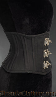 Black Cotton Extreme Waist Clasp Waist Cincher