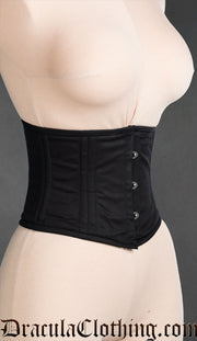 Black Cotton Laceless Corset