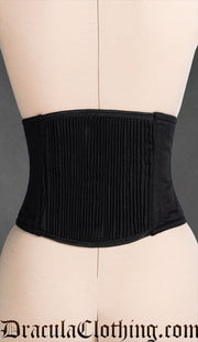 Black Cotton Laceless Corset