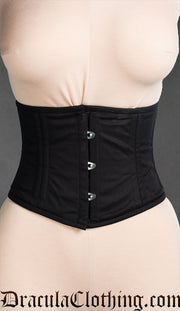 Black Cotton Laceless Corset