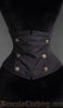 Black Cotton Panel Waist Cincher