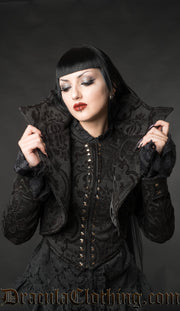 Black Brocade Evil Queen Jacket