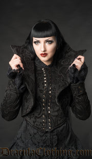 Black Brocade Evil Queen Jacket