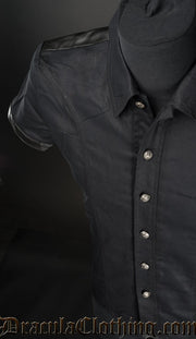 Faux Leather Shirt