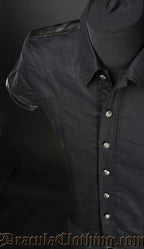 Faux Leather Shirt