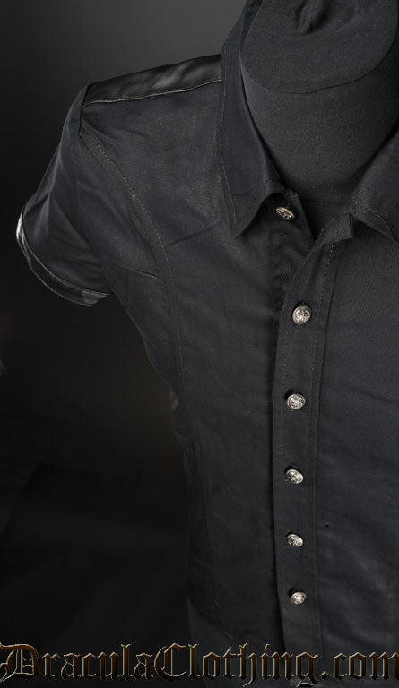Faux Leather Shirt