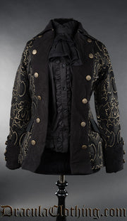 Black Jacquard Female Pirate Jacket