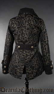 Black Jacquard Female Pirate Jacket