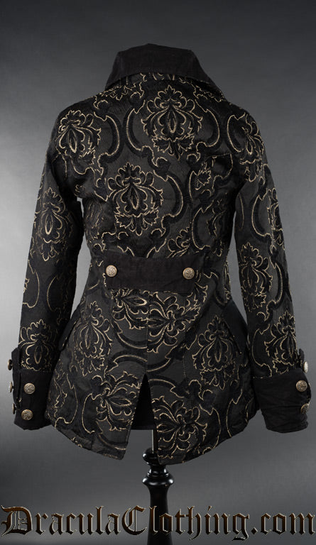 Black Jacquard Female Pirate Jacket