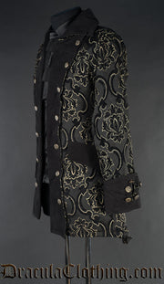 Black Jacquard Pirate Jacket